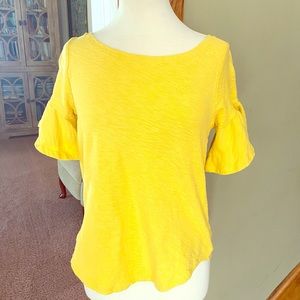 ANTHRO Canary Yellow Cotton Top